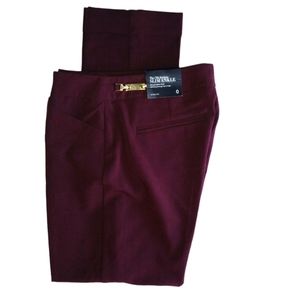Burgundy Slim Ankle Pants